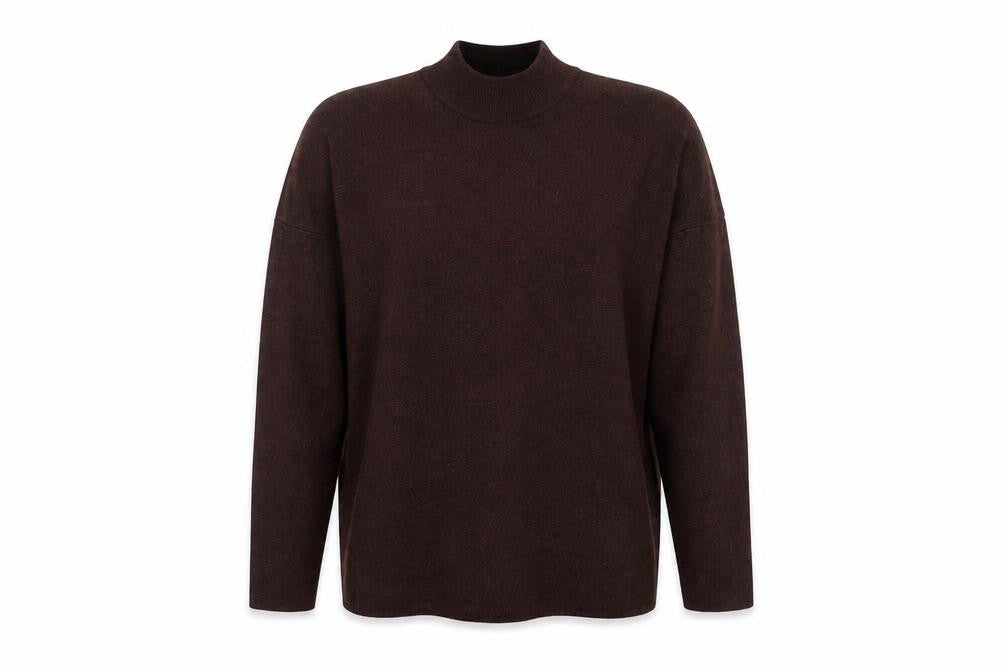 RESERVED Women's Brown High Neck Pullover Jumper - S