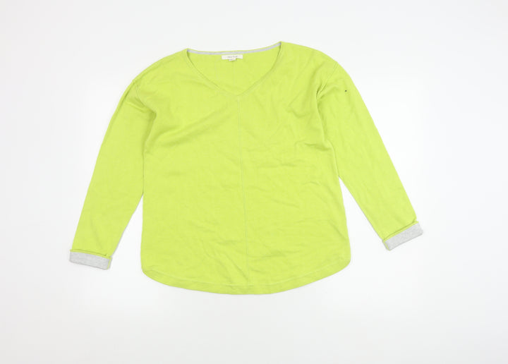 White Stuff Women's Green Cotton Pullover Jumper, Size 10