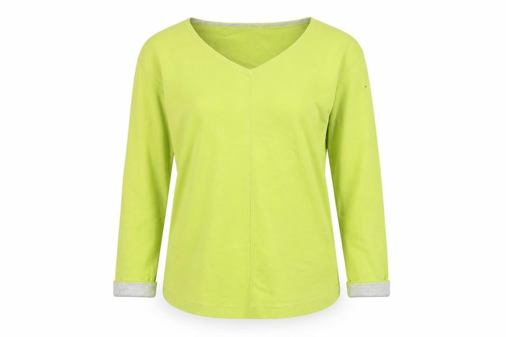 Front view of White Stuff Women's Green Cotton jumper, size 10