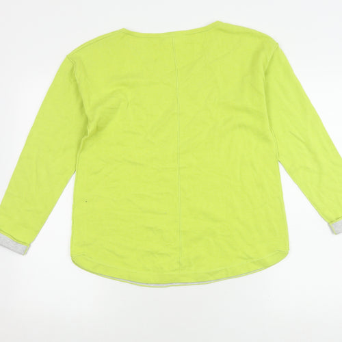 White Stuff Women's Green Cotton Pullover Jumper, Size 10