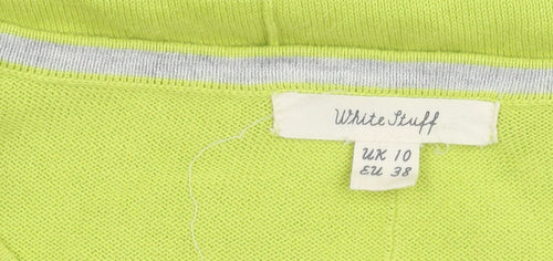 White Stuff Women's Green Cotton Pullover Jumper, Size 10
