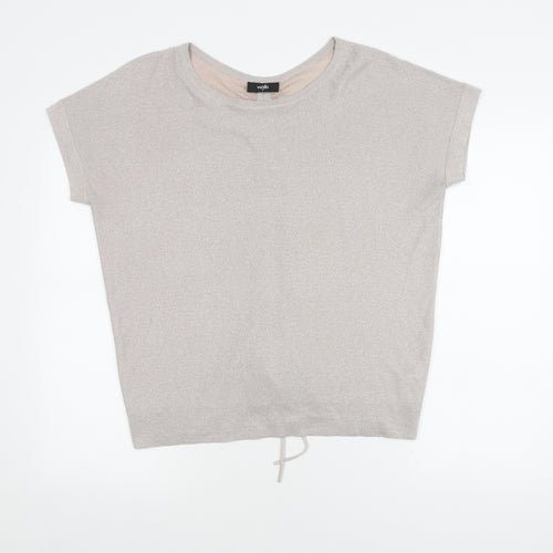 Wallis Women's Beige Knit Top M Round Neck