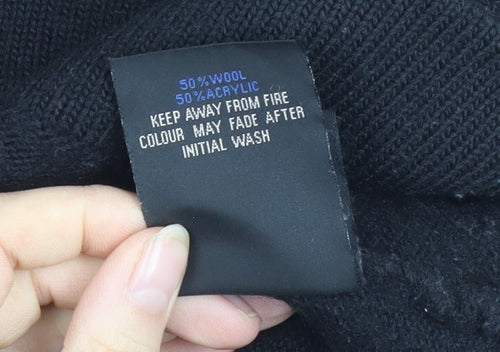 Duck and Cover Men's Black Medium Full Zip Jumper