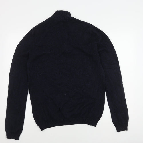 ASOS DESIGN Men's Black M Full Zip Cotton Jumper