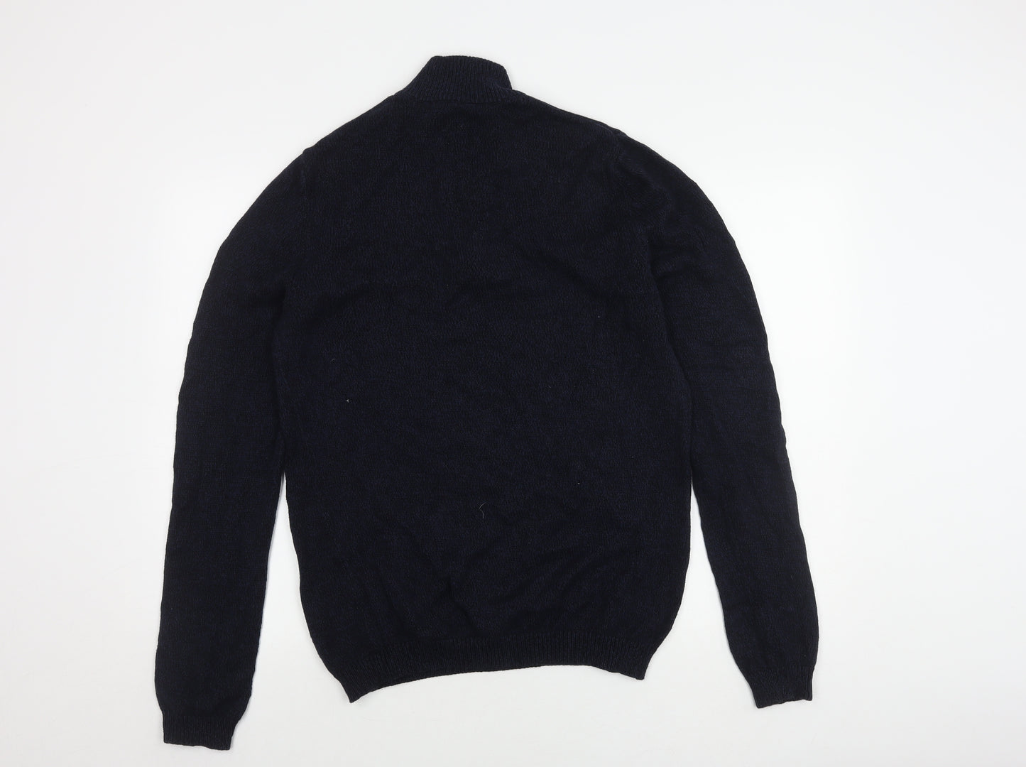 ASOS DESIGN Men's Black M Full Zip Cotton Jumper