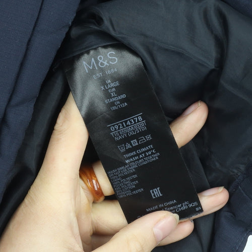 Marks and Spencer Men's XL Blue Puffer Jacket