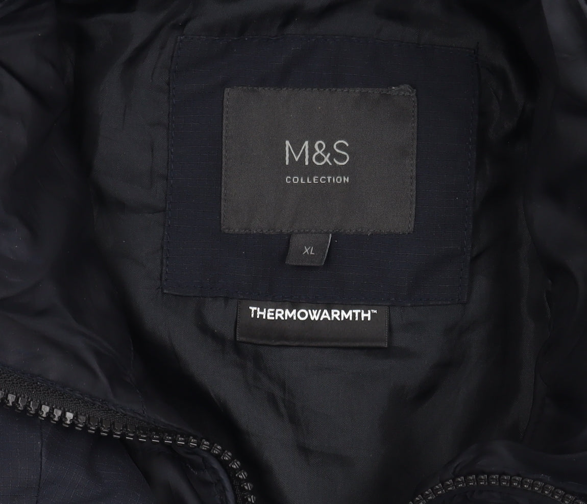 Marks and Spencer Men's XL Blue Puffer Jacket