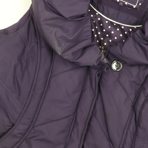 Per Una Women's Purple Puffer Waistcoat L