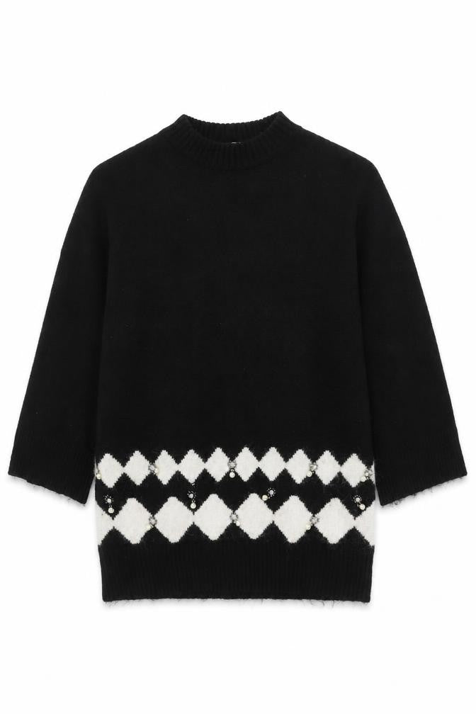 Front view of H&M Women's Black Shift Dress S, Winter Casual