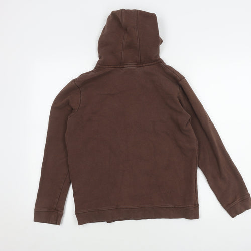 Marks and Spencer Girls Brown Hoodie, 13-14 Years, Cotton Blend