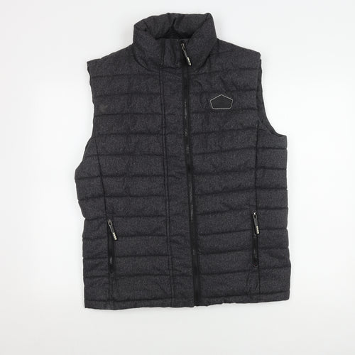 Superdry Men's Black Puffer Jacket L with Logo