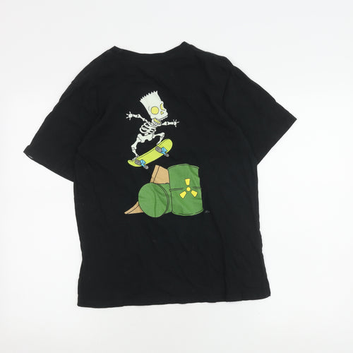 Vans Simpsons Boys T-Shirt Black 12-13 Years Graphic Print
