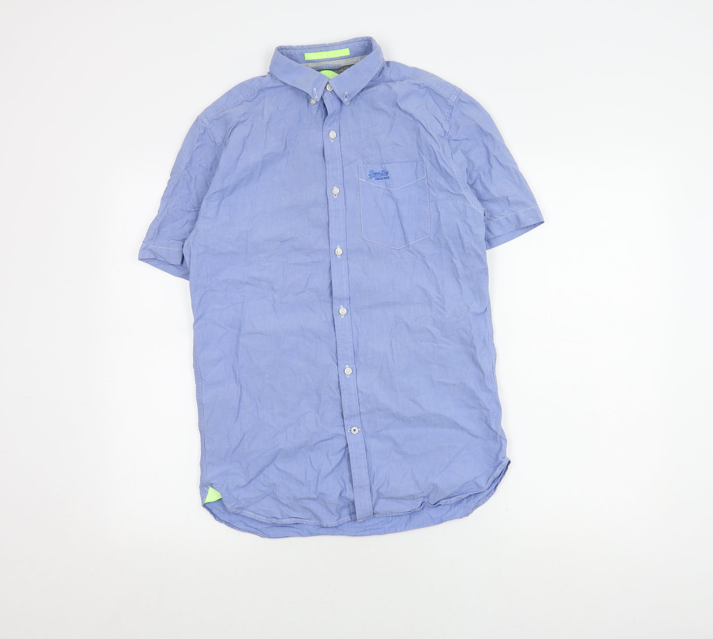 Superdry Men's Blue Button-Up Shirt M