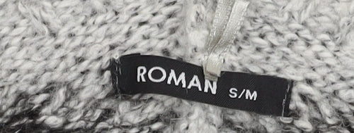 Roman Women's Grey Cape Jumper Sleeveless Knit S