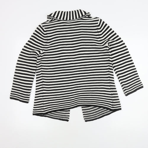 Wallis Women's Black Striped Cardigan Size 10
