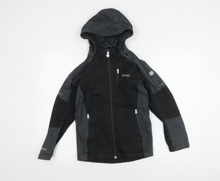 Regatta Boys' Black Hooded Parka 9-10 Years