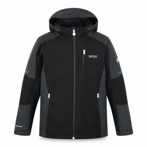 Regatta Boys' Black Hooded Parka 9-10 Years