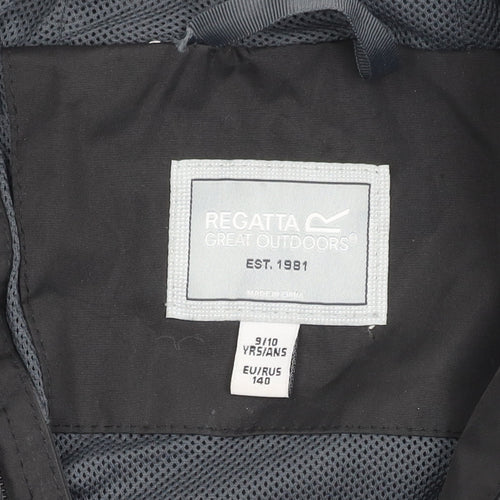 Regatta Boys' Black Hooded Parka 9-10 Years