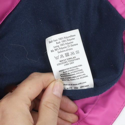 Lily & Dan Pink Girls Rain Coat 3-4 Years Hooded Mid-Length