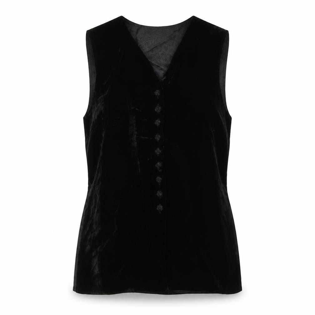 Front view of Marks & Spencer Women's Black Sleeveless Blouse