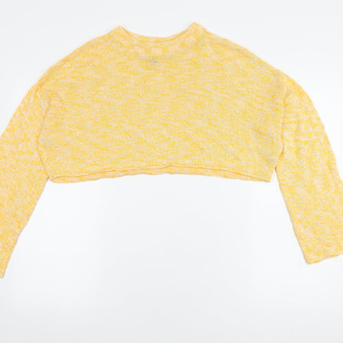 H&M Women's Yellow Knit Shrug Jumper Size M
