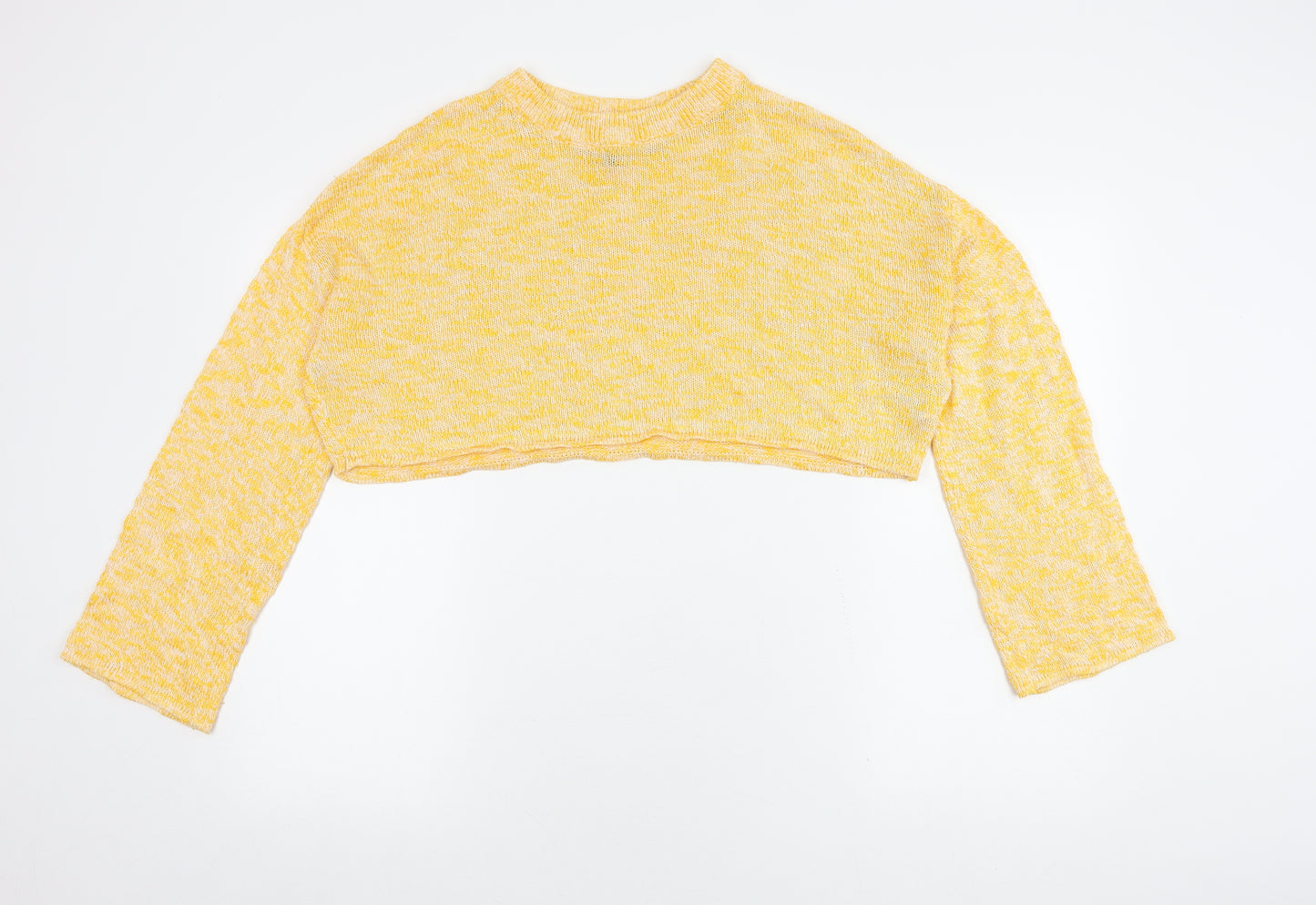 H&M Women's Yellow Knit Shrug Jumper Size M