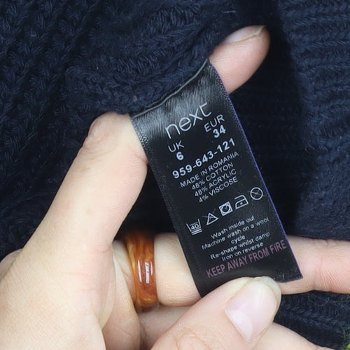 Next Women's Black V-Neck Pullover Jumper Size 6