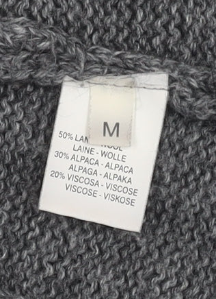 Ek-Kip Women's Grey Cable-Knit Cardigan M