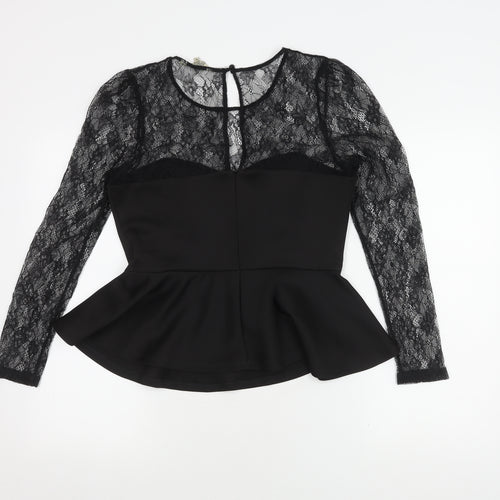 Kelly Brook Black Lace Top for Women Size 14