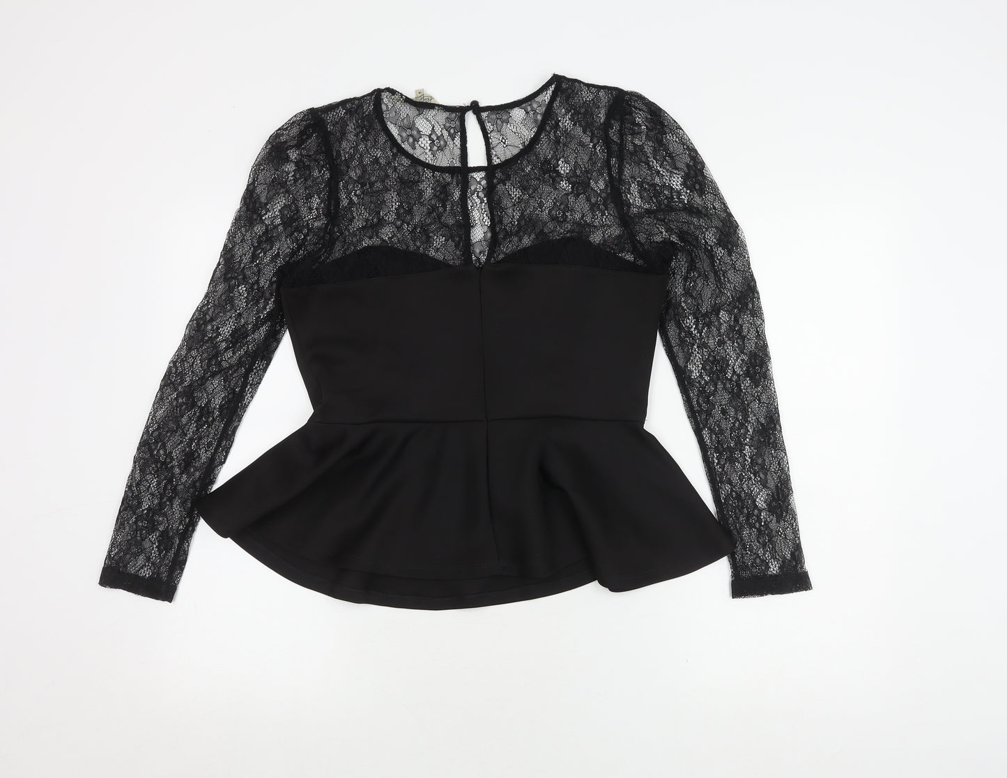 Kelly Brook Black Lace Top for Women Size 14