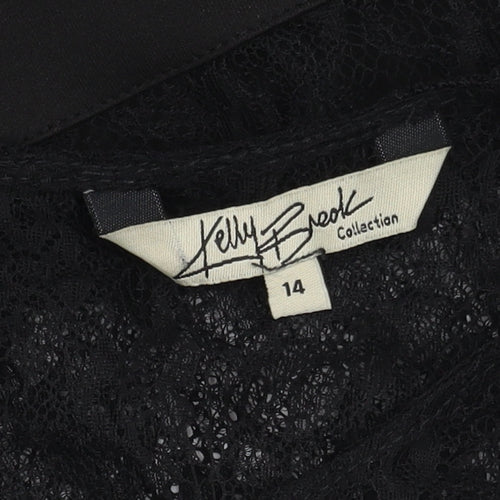 Kelly Brook Black Lace Top for Women Size 14
