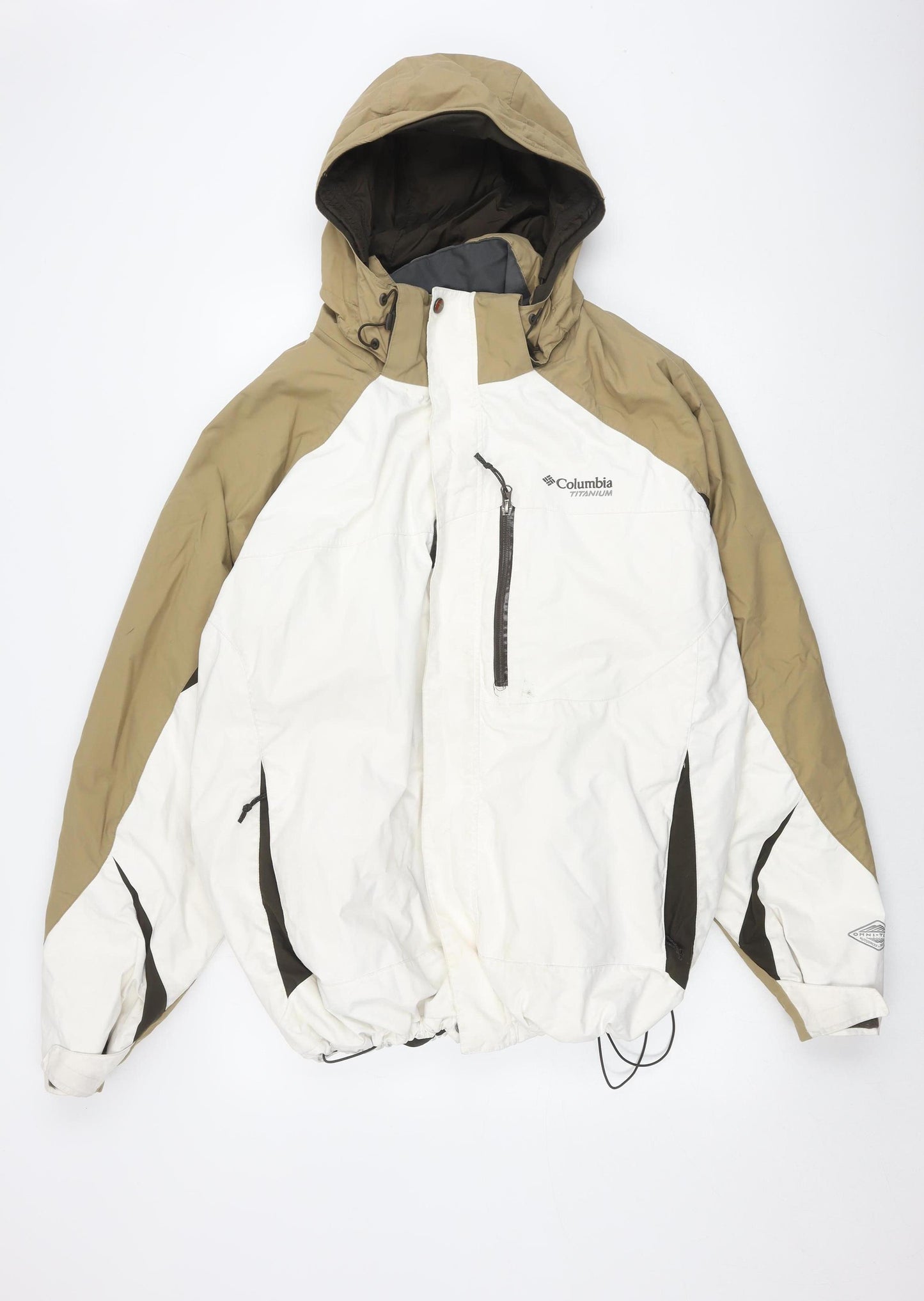 Columbia Men's Beige XXL Ski Jacket with Hood