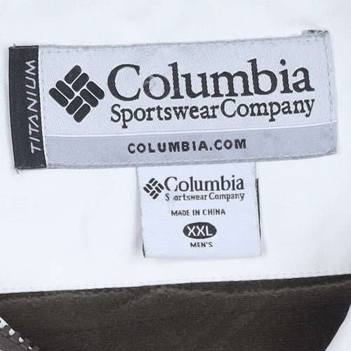 Columbia Men's Beige XXL Ski Jacket with Hood