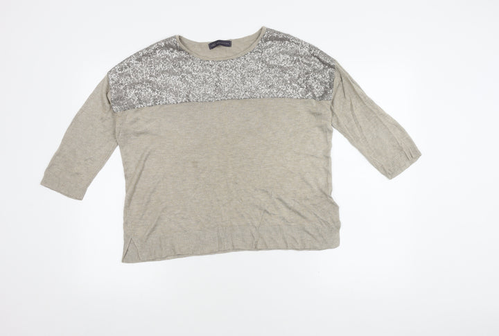 Marks and Spencer Women's Gold Sequin Pullover Size 14