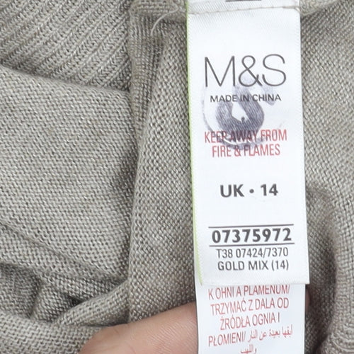 Marks and Spencer Women's Gold Sequin Pullover Size 14