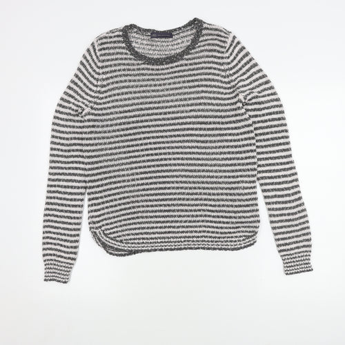 Marks and Spencer Women's Pink Striped Jumper, Size 14