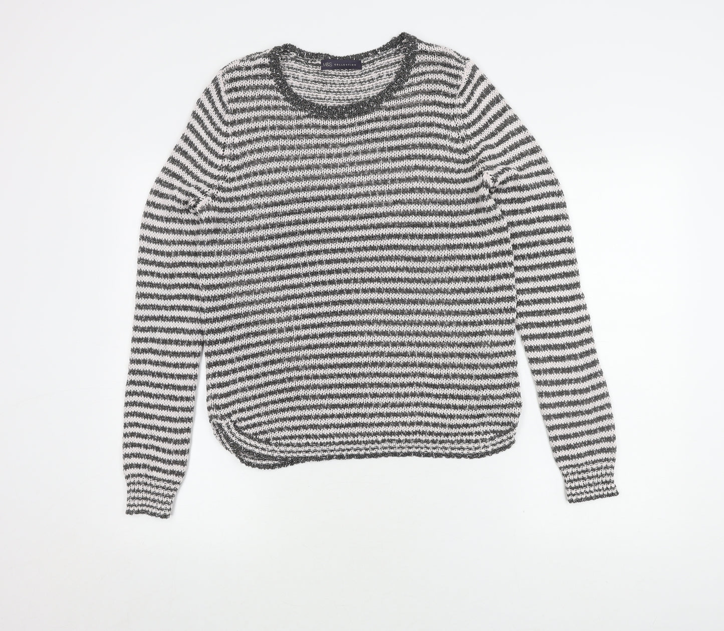 Marks and Spencer Women's Pink Striped Jumper, Size 14