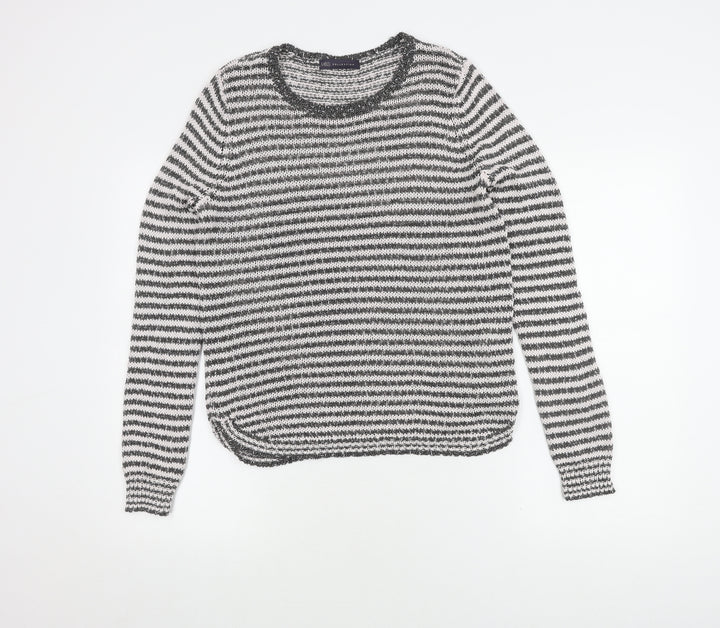 Marks and Spencer Women's Pink Striped Jumper, Size 14