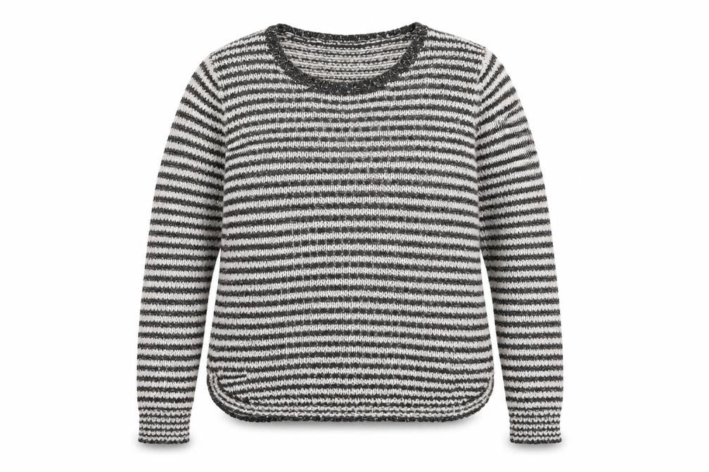Front view of Marks & Spencer Women's Pink Striped Jumper, size 14