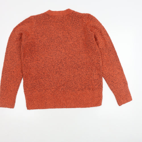 Spirit Women's Orange V-Neck Pullover Jumper Size 12