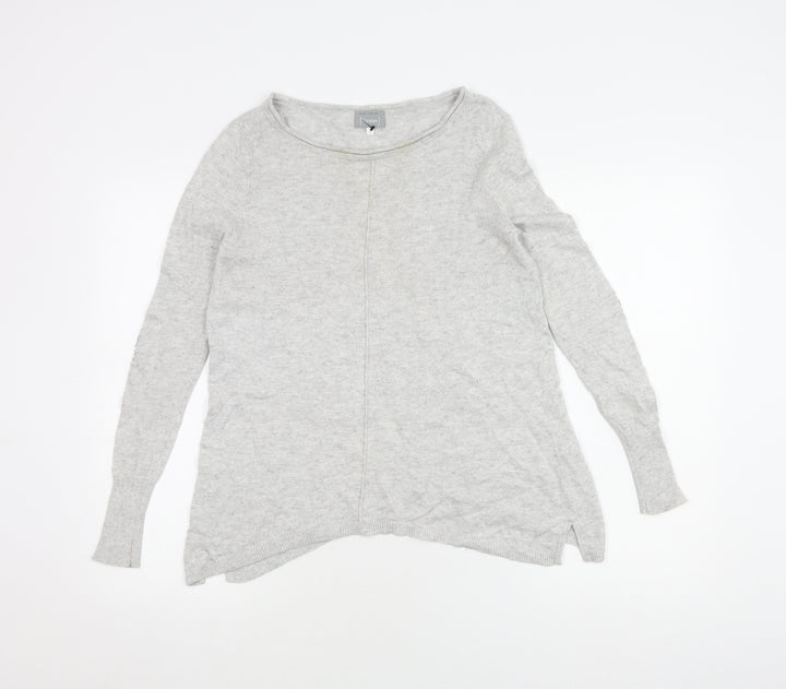 Mint Velvet Women’s Grey Jumper with Sequin Accents