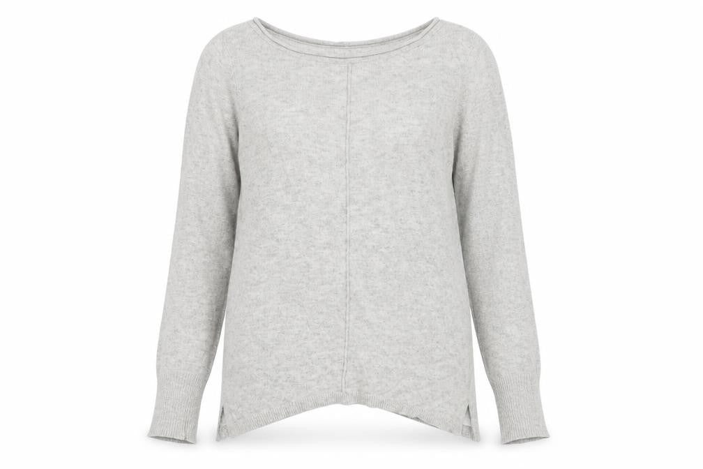Front view of Mint Velvet Women’s Grey Jumper with Sequin Accents