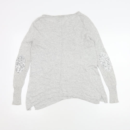 Mint Velvet Women’s Grey Jumper with Sequin Accents