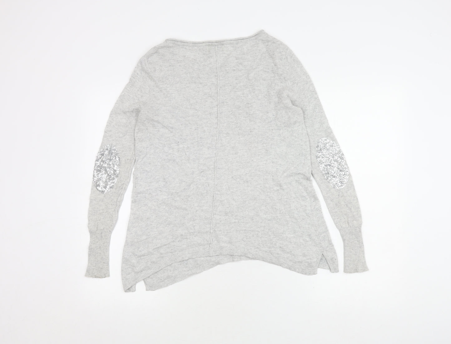 Mint Velvet Women’s Grey Jumper with Sequin Accents