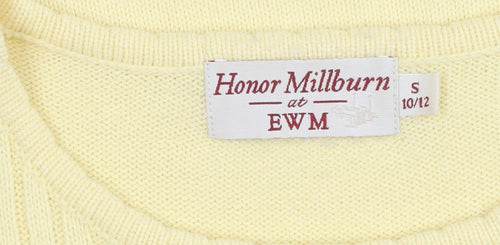 Honor Millburn Women's Yellow Embroidered T-Shirt Size 10/12