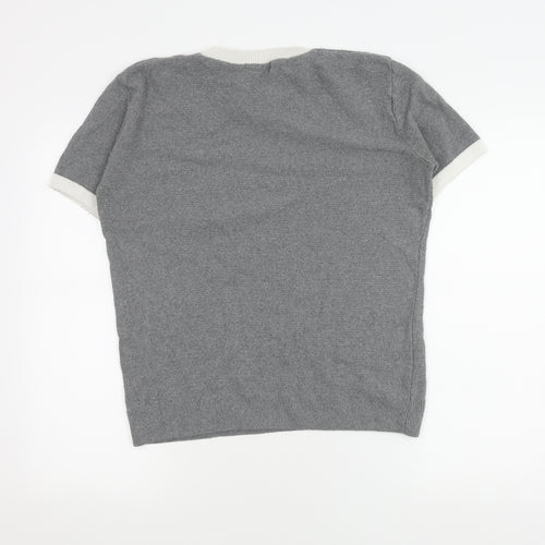 BoohooMAN Grey Crew Neck T-Shirt, Men's M
