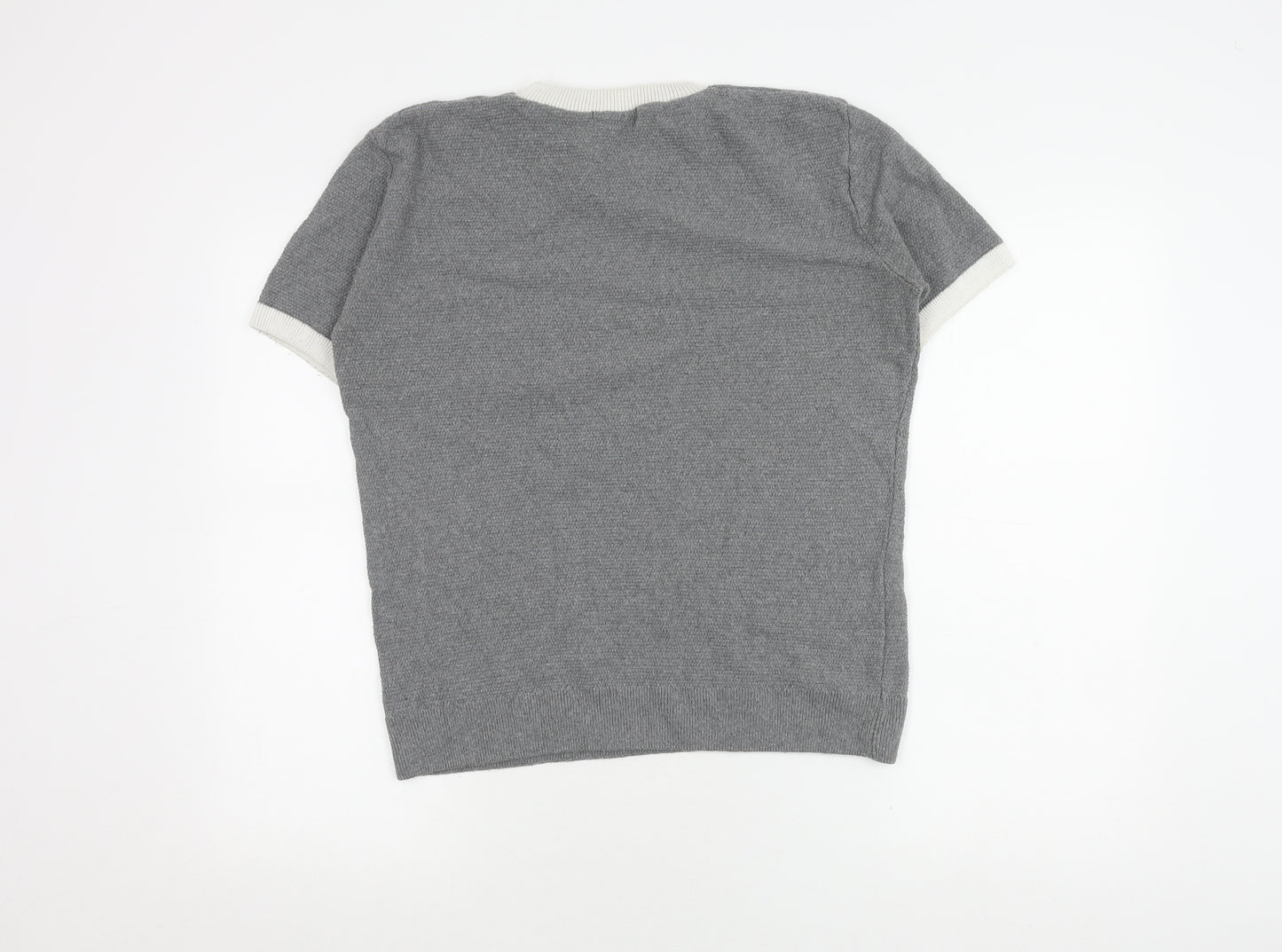 BoohooMAN Grey Crew Neck T-Shirt, Men's M