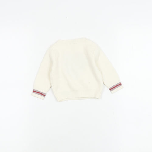 River Island Ivory Baby Jumper 0-3 Months Unisex Knit Pullover