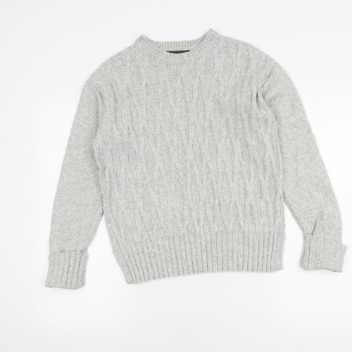 Marks and Spencer Women’s Grey Cable-Knit Jumper, S