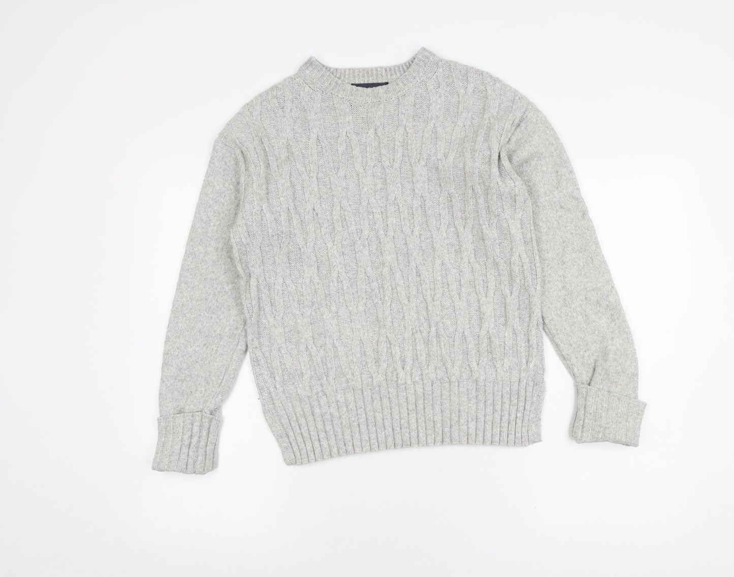 Marks and Spencer Women’s Grey Cable-Knit Jumper, S